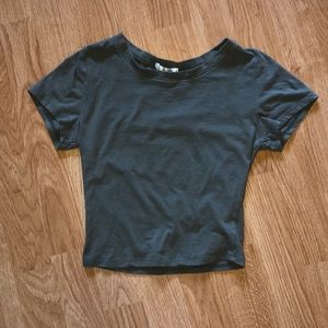 Green crop top